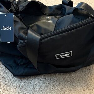 Foldie Black Foldable Duffle Bag NWT